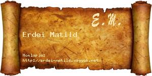 Erdei Matild névjegykártya
